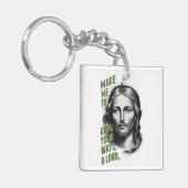 神の願い:主よ、私にあなたの道を知らせなさい キーホルダー (正面左)