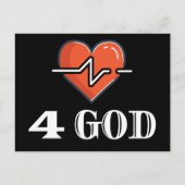 神の鼓動 赤と白 ポストカード (正面)