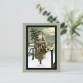 神の7月のスウェーデン語サンタ シーズンポストカード (スタンド正面)