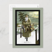 神の7月のスウェーデン語サンタ シーズンポストカード (正面/裏面)