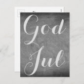 神の7月のメリークリスマスの黒板のタイポグラフィ シーズンポストカード (正面/裏面)