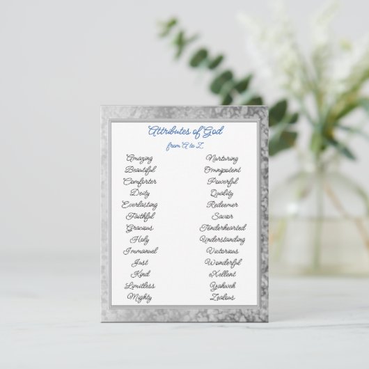 神のAからZまでの性質 エンクロージャーカード (スタンド正面)