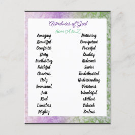 神のAからZedまでの性質 ポストカード