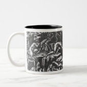 「神のComedyからの地獄、 ツートーンマグカップ (左)