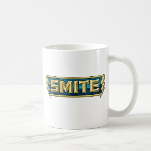 神のSMITEのロゴの戦場 コーヒーマグカップ (右)