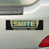 神のSMITEのロゴの戦場 バンパーステッカー (車上)
