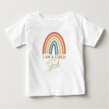 神のTシャツの子とレインボーデザイン