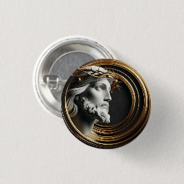 神のTouchセラミックイエスは天国を見て 缶バッジ