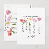 神はあなたがたが、クリスチャンの結婚記念日だと言っている ポストカード (正面/裏面)