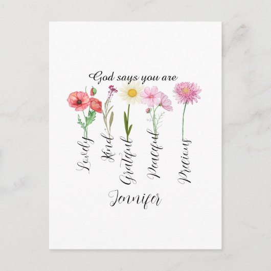 神はあなたがたが、クリスチャンの結婚記念日だと言っている ポストカード (正面)