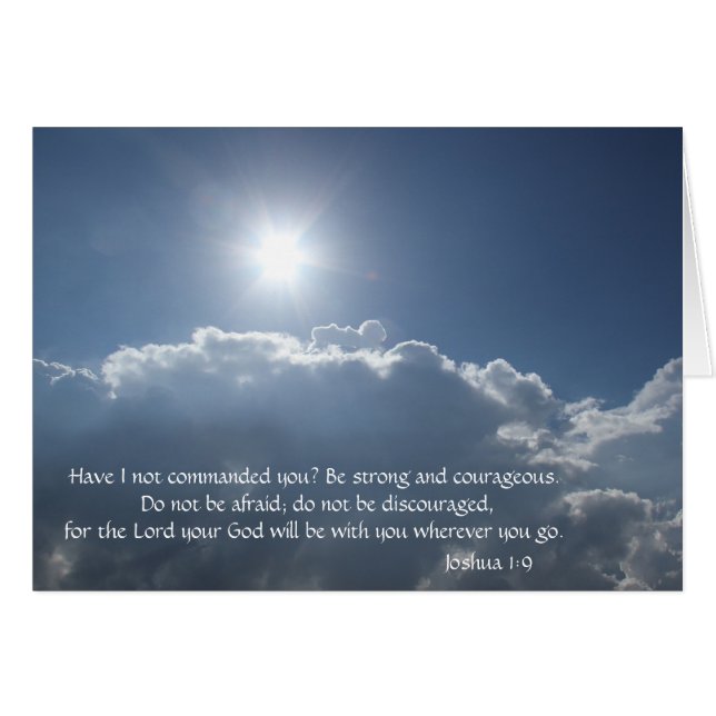 神はあなたとあります(ジョシュア1: 9)の上記の天国! (正面横)