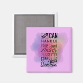 神はあなたの疑いを処理することができる引用文水色 マグネット (正面/裏面)