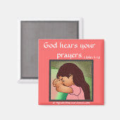 神はあなたの祈りの言葉を聞く マグネット (正面/裏面)