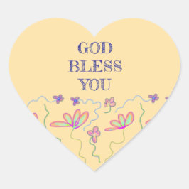 神はあなたをキリスト教の挨拶フローラ ハートシール