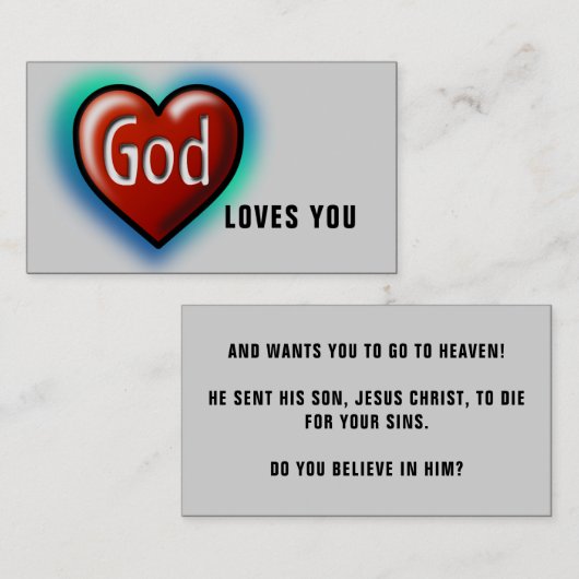 神はあなたをキリスト教徒として愛している 名刺 (正面/裏面)