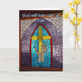 神はあなたを世話します カード (黄色い花)