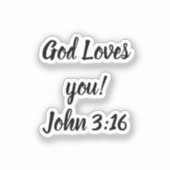 神はあなたを愛しています！ シール (正面)