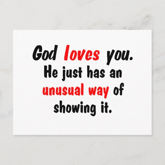 神はあなたを愛している。 ポストカード (正面)