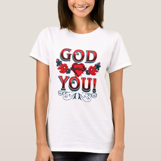 神はあなたを愛している Tシャツ (正面)