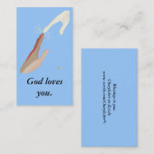 神はあなたを愛し、エネルギーと数々の人種的ハンズカード 名刺 (正面/裏面)