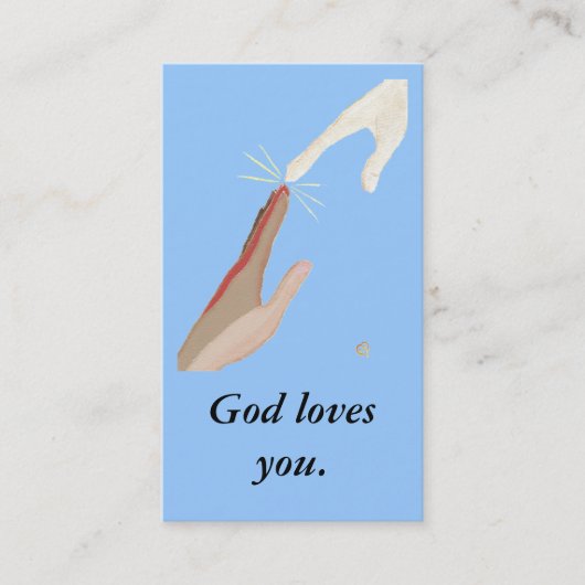 神はあなたを愛し、エネルギーと数々の人種的ハンズカード 名刺 (正面)