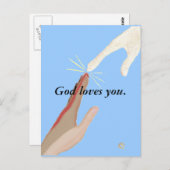 神はあなたを愛し、エネルギー数々の、人種的な手はがき ポストカード (正面/裏面)