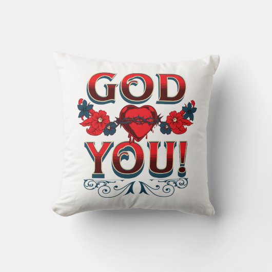 神はあなたを愛する クッション (正面)