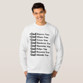 神はあなたを知り、あなたを愛し、回復し、あなたを救う Tシャツ (正面フル)