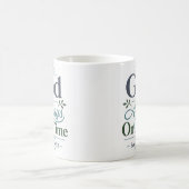 神はいつも時間どおり Daily Devotional 引用句 コーヒーマグカップ (中央)