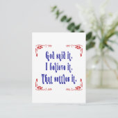 神はこう言った！ 四つの赤い花 ポストカード (スタンド正面)