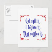 神はこう言った！ 四つの赤い花 ポストカード (正面/裏面)