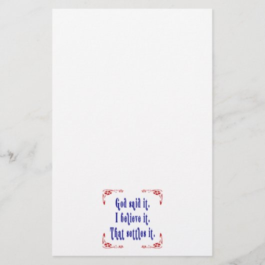 神はこう言った！ 四つの赤い花 便箋 (正面)