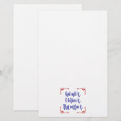 神はこう言った！ 四つの赤い花 便箋 (正面/裏面)