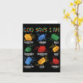 神はこう言っている:私はレンガの達人、建築ブロックの達人を築いている カード (黄色い花)