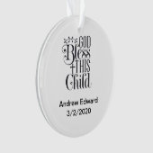 神はこの子キリスト教バプテスマ《キリスト教》洗礼式や命名式 オーナメント (正面)