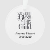 神はこの子キリスト教バプテスマ《キリスト教》洗礼式や命名式 オーナメント (正面)