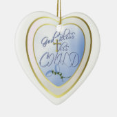 神はこの子供を賛美します セラミックオーナメント (右)