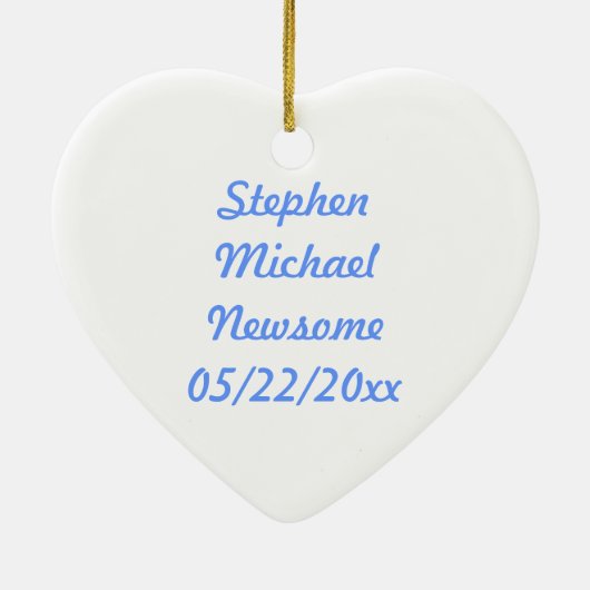 神はこの子供を賛美します セラミックオーナメント (裏面)