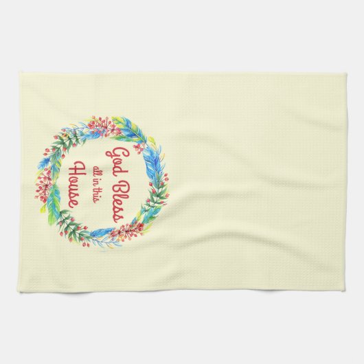 神はこの家の台所タオルのすべてを賛美します キッチンタオル (横)