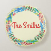 神はこの家の枕のすべてを賛美します ラウンドクッション (裏面)