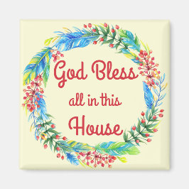 神はこの家の磁石のすべてを祝福 マグネット