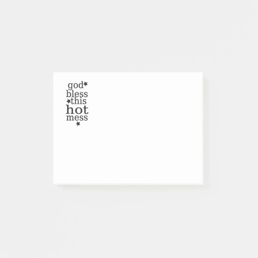 神はこの熱い混乱を祝福-おもしろい引用文 ポストイット (正面)