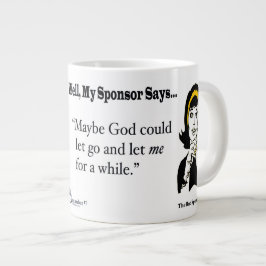 神はしばらく私を放っておいてくれるかもしれない。 ジャンボコーヒーマグカップ