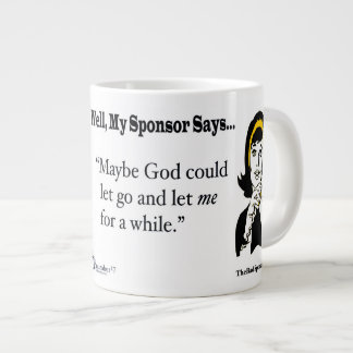 神はしばらく私を放っておいてくれるかもしれない。 ジャンボコーヒーマグカップ