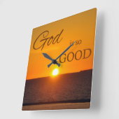 神はそうよい日没の柱時計です スクエア壁時計 (傾斜)