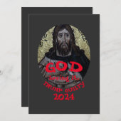 神はそれを愛している トランプ 有罪 2024 投獄 招待状 (正面/裏面)