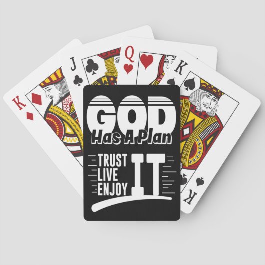 神はそれを生きることを信頼する計画を持っ楽しむている トランプ (裏面)