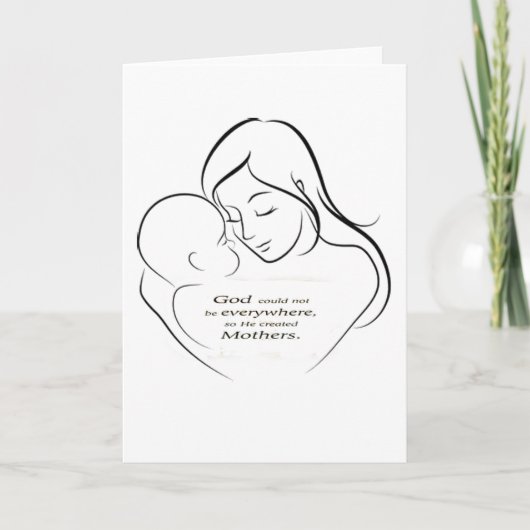 神はどこにでもいないので、彼は母親を作った カード (正面)