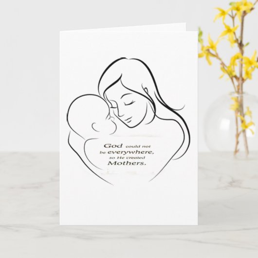 神はどこにでもいないので、彼は母親を作った カード (黄色い花)