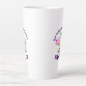 神はどこにでもいられず母を造った カフェラテマグ (正面)